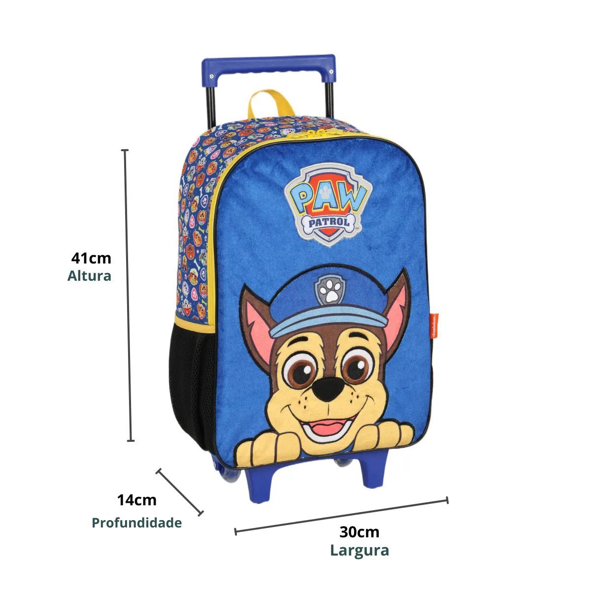 Mochila com rodas Infantil Patrulha Canina IC41622PA
