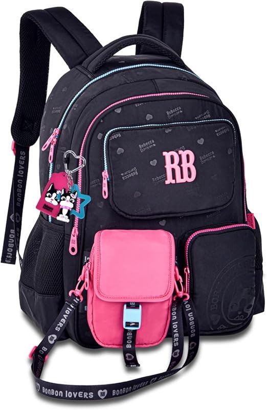 Mochila de Costas Rebecca Bonbon Urban Mix 2 em 1  Grande Com Bolsinha Removível